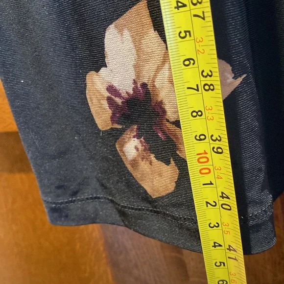 Tommy Hilfiger - tan and black floral dress - 3/4 length sleeve - size 18w - Picture 7 of 8